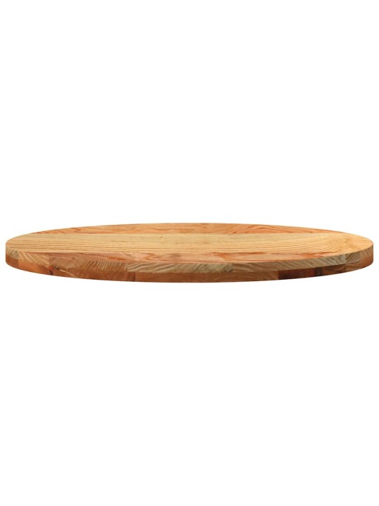 Pöytälevy vaaleanruskea 80x40x4 cm massiivipuu tammi soikea