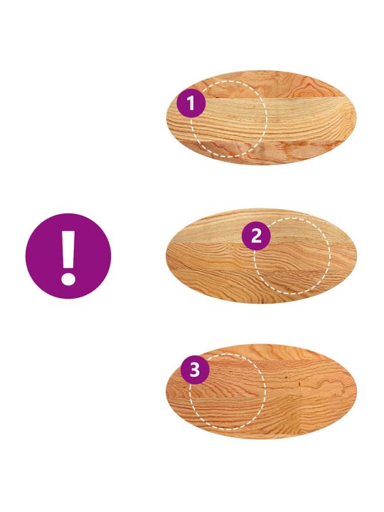 Pöytälevy vaaleanruskea 80x40x4 cm massiivipuu tammi soikea