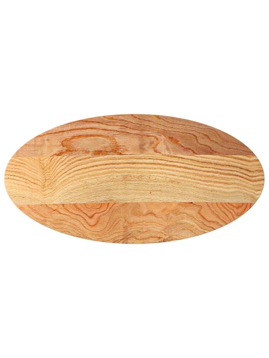 Pöytälevy vaaleanruskea 100x50x4 cm massiivipuu tammi soikea