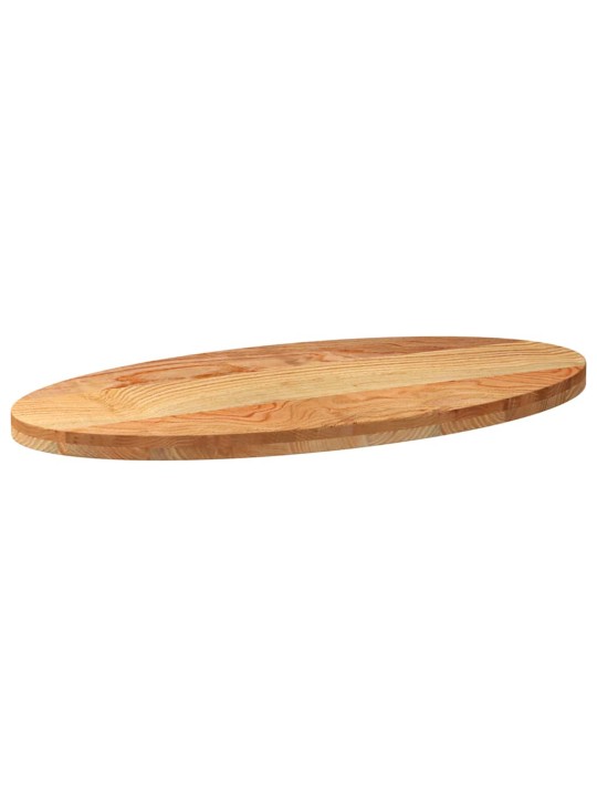Pöytälevy vaaleanruskea 100x50x4 cm massiivipuu tammi soikea