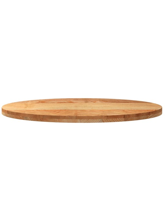 Pöytälevy vaaleanruskea 100x50x4 cm massiivipuu tammi soikea