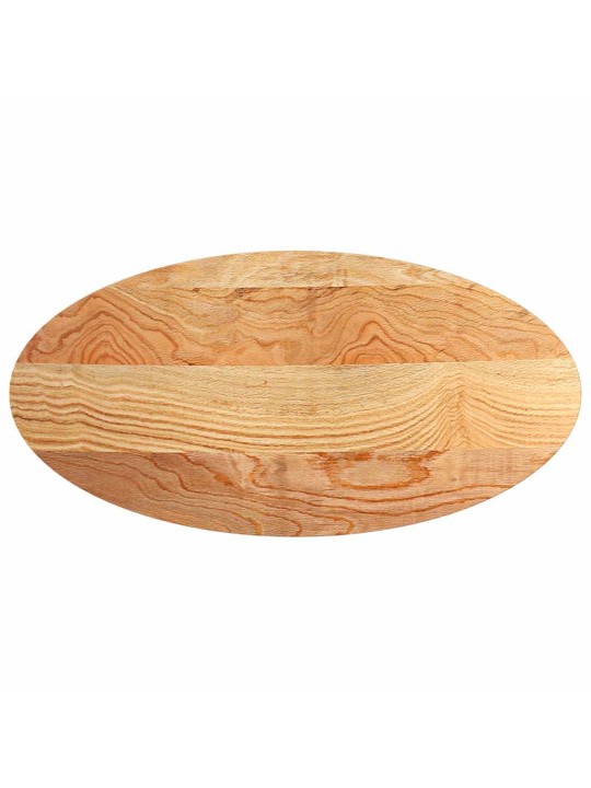 Pöytälevy vaaleanruskea 120x60x4 cm massiivipuu tammi soikea
