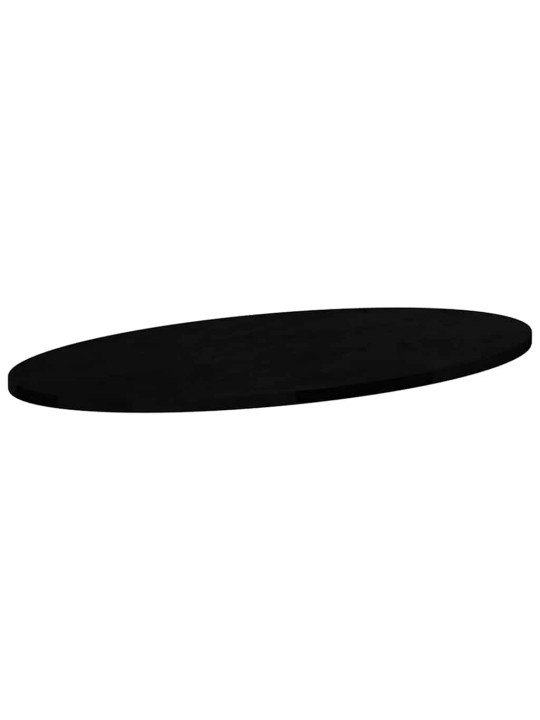Pöytälevy tummanruskea 80x40x2 cm massiivipuu tammi soikea