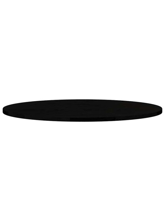 Pöytälevy tummanruskea 80x40x2 cm massiivipuu tammi soikea
