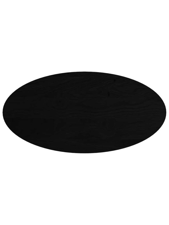 Pöytälevy tummanruskea 120x60x2 cm massiivipuu tammi soikea