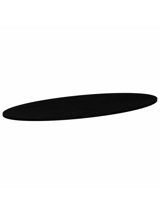 Pöytälevy tummanruskea 140x60x2 cm massiivipuu tammi soikea