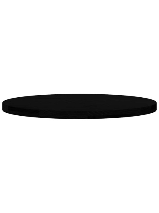 Pöytälevy tummanruskea 80x40x4 cm massiivipuu tammi soikea