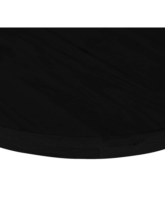 Pöytälevy tummanruskea 80x40x4 cm massiivipuu tammi soikea