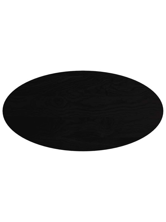 Pöytälevy tummanruskea 120x60x4 cm massiivipuu tammi soikea