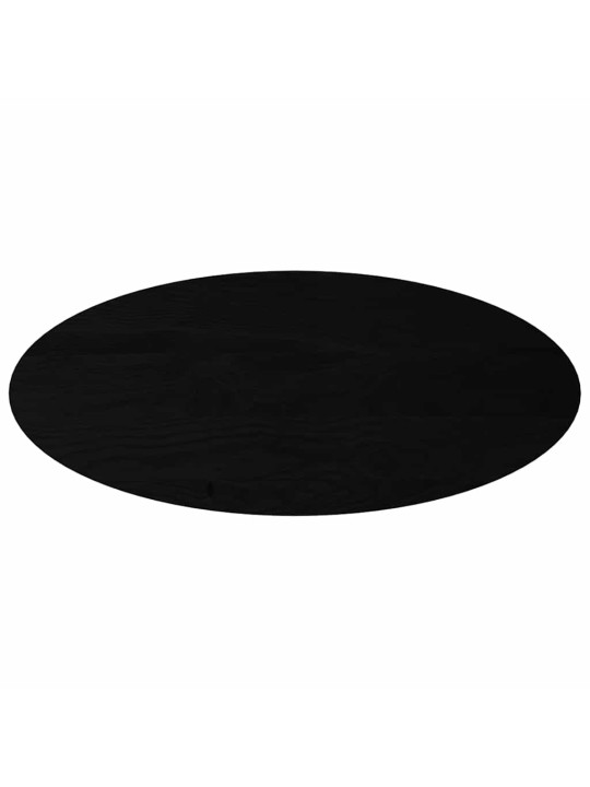 Pöytälevy tummanruskea 140x60x4 cm massiivipuu tammi soikea