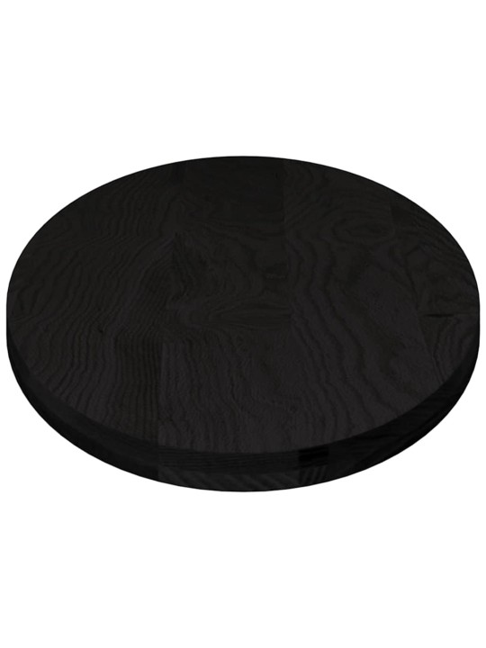 Pöytälevy tummanruskea 140x60x4 cm massiivipuu tammi soikea