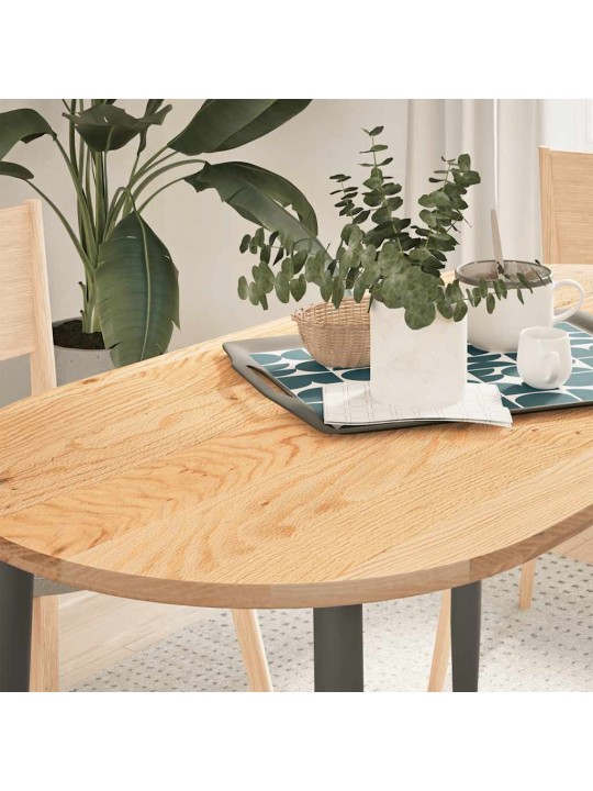 Pöytälevy 120x60x2 cm massiivipuutammea ovaali