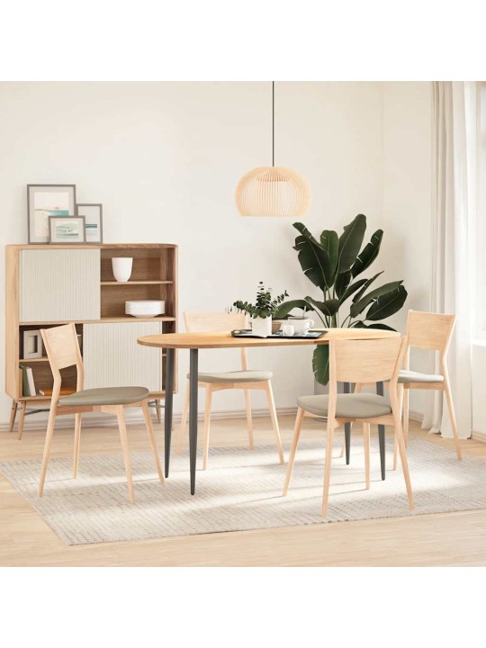 Pöytälevy 140x60x2 cm massiivipuutammea ovaali