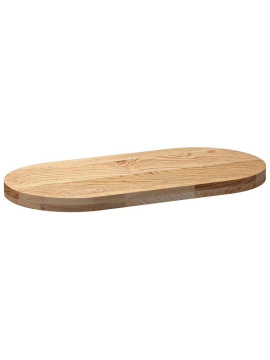 Pöytälevy 80x40x4 cm massiivipuuta tammi soikea