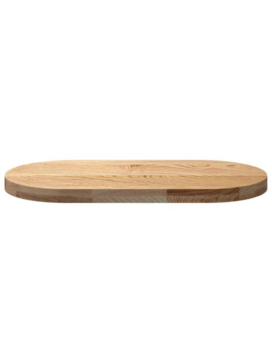 Pöytälevy 80x40x4 cm massiivipuuta tammi soikea
