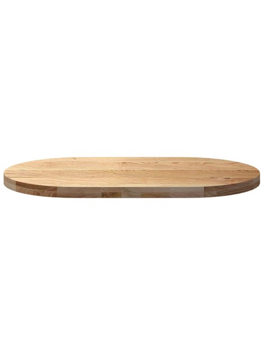 Pöytälevy 100x50x4 cm massiivipuuta tammi soikea