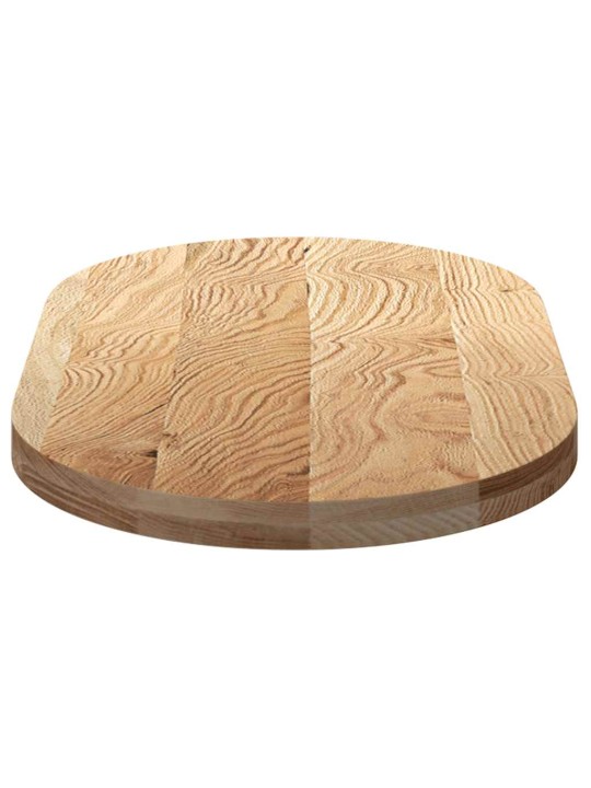 Pöytälevy 100x50x4 cm massiivipuuta tammi soikea