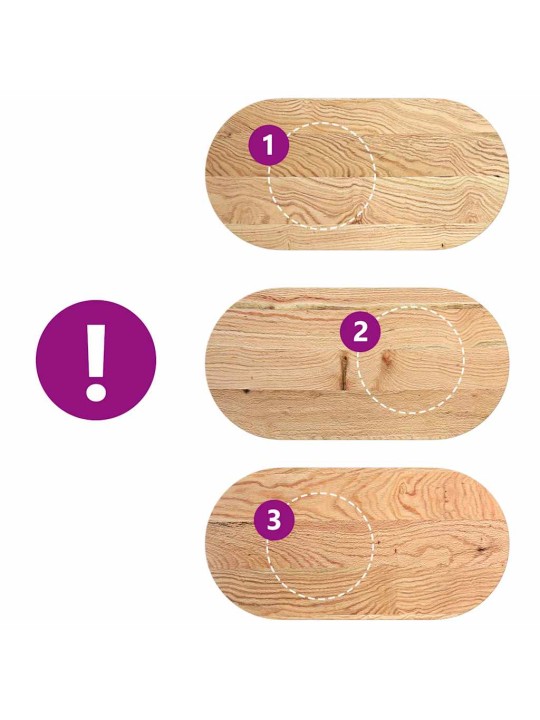 Pöytälevy 100x50x4 cm massiivipuuta tammi soikea