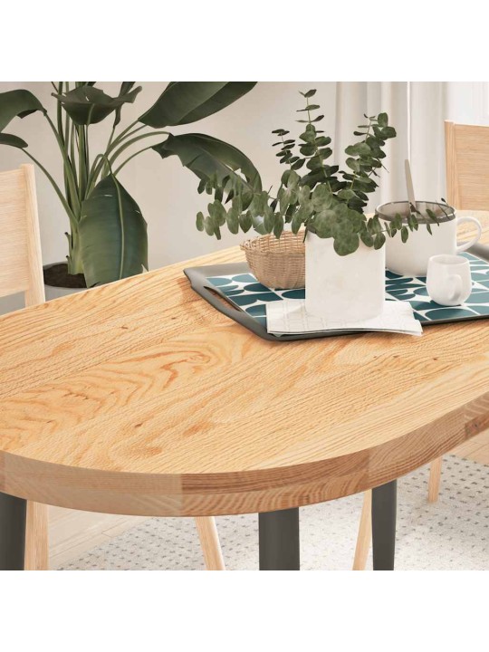 Pöytälevy 120x60x4 cm massiivipuutammea ovaali
