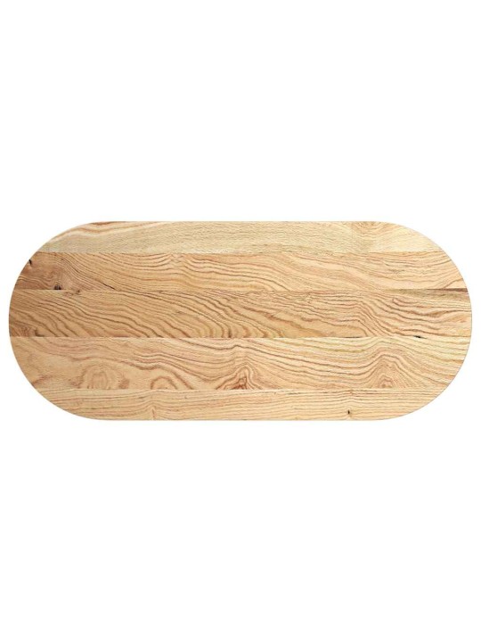 Pöytälevy 140x60x4 cm massiivipuuta tammi soikea