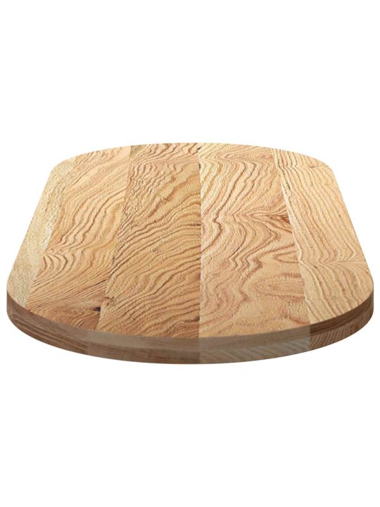 Pöytälevy 140x60x4 cm massiivipuuta tammi soikea