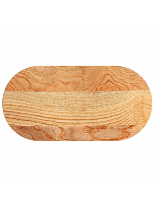 Pöytälevy vaaleanruskea 80x40x2 cm massiivipuu tammi soikea