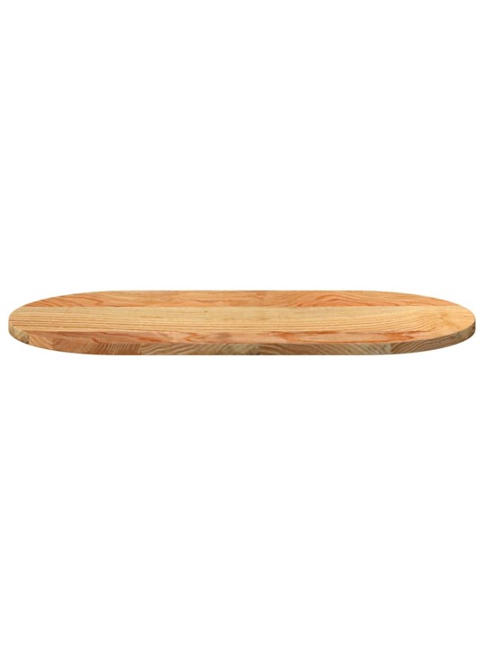 Pöytälevy vaaleanruskea 80x40x2 cm massiivipuu tammi soikea
