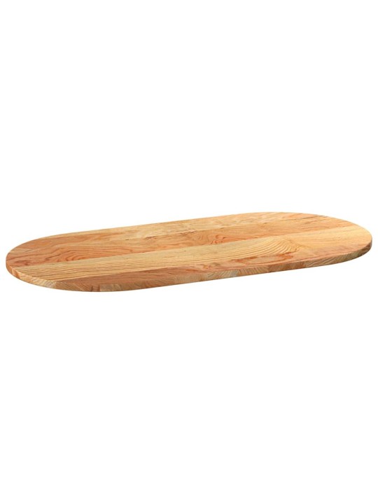 Pöytälevy vaaleanruskea 100x50x2 cm massiivipuu tammi soikea