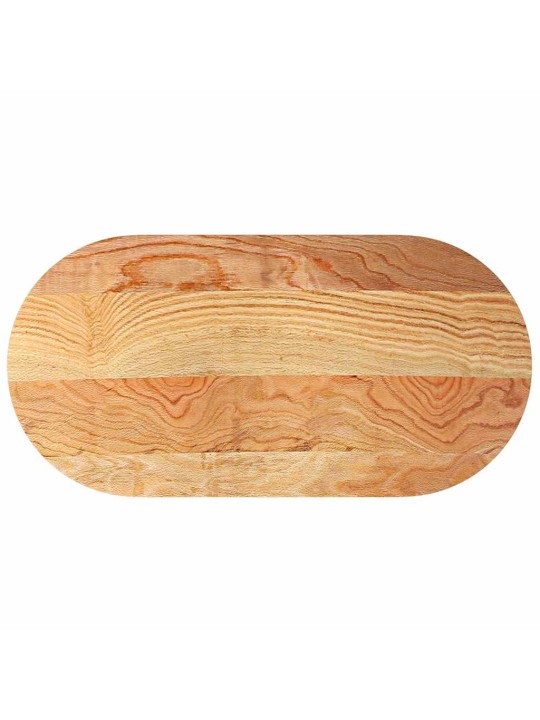 Pöytälevy vaaleanruskea 120x60x2 cm massiivipuu tammi soikea