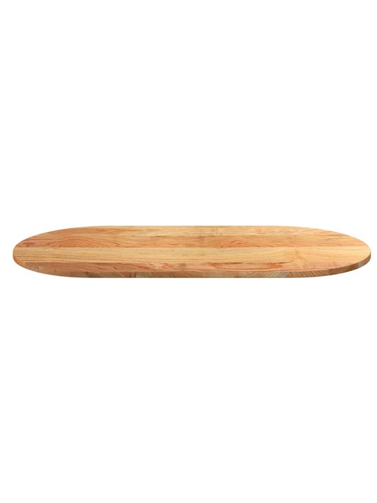 Pöytälevy vaaleanruskea 120x60x2 cm massiivipuu tammi soikea