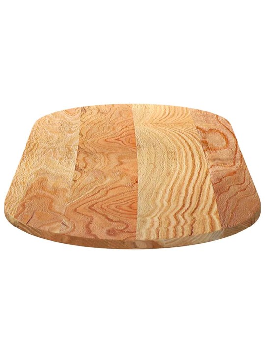 Pöytälevy vaaleanruskea 140x60x2 cm massiivipuu tammi soikea