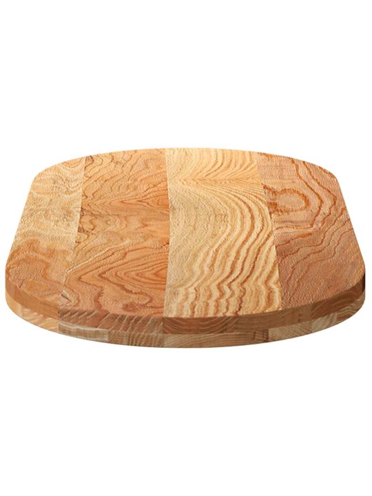 Pöytälevy vaaleanruskea 100x50x4 cm massiivipuu tammi soikea