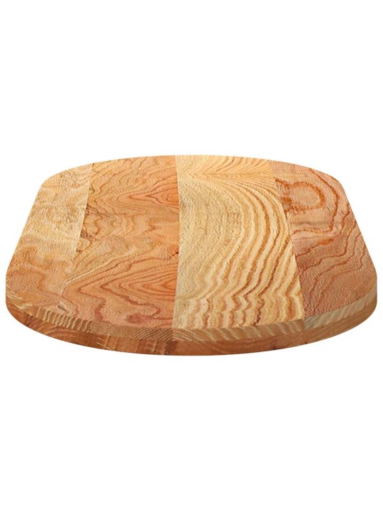 Pöytälevy vaaleanruskea 120x60x4 cm massiivipuu tammi soikea