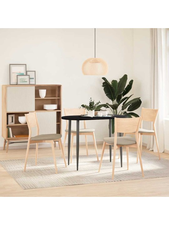 Pöytälevy tummanruskea 100x50x2 cm massiivipuu tammi soikea