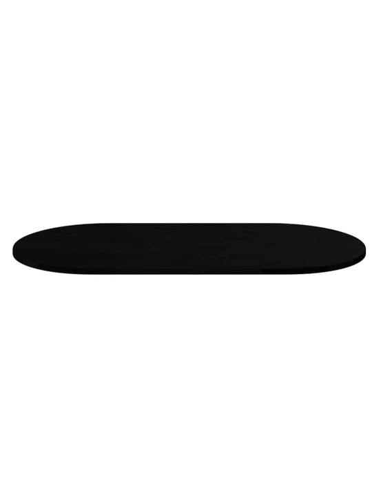 Pöytälevy tummanruskea 120x60x2 cm massiivipuu tammi soikea