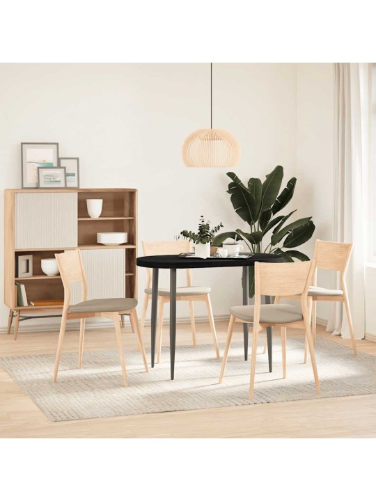 Pöytälevy tummanruskea 100x50x4 cm massiivipuu tammi soikea