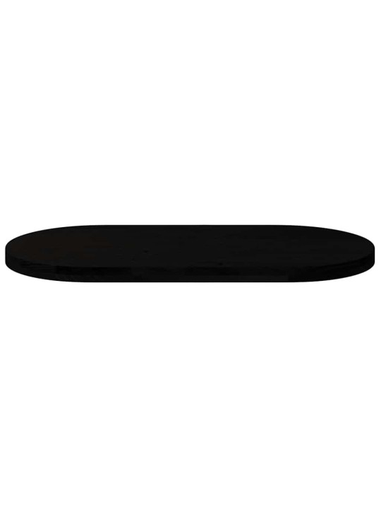 Pöytälevy tummanruskea 100x50x4 cm massiivipuu tammi soikea