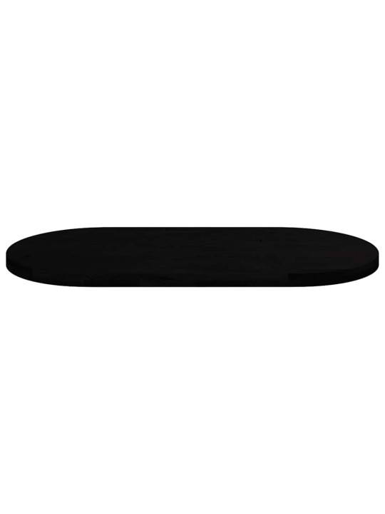 Pöytälevy tummanruskea 120x60x4 cm massiivipuu tammi soikea