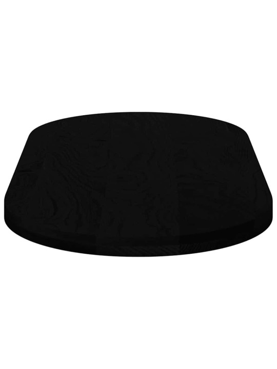 Pöytälevy tummanruskea 120x60x4 cm massiivipuu tammi soikea