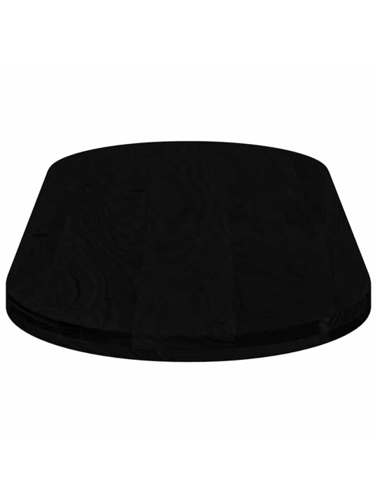 Pöytälevy tummanruskea 140x60x4 cm massiivipuu tammi soikea