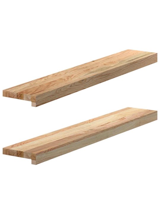 ikkunalaudat 2 kpl Käsittelemätön 90x15x2 cm massiivipuutammea
