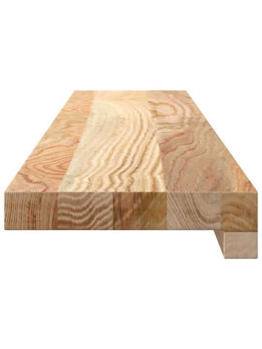 ikkunalaudat 2 kpl Käsittelemätön 90x15x2 cm massiivipuutammea