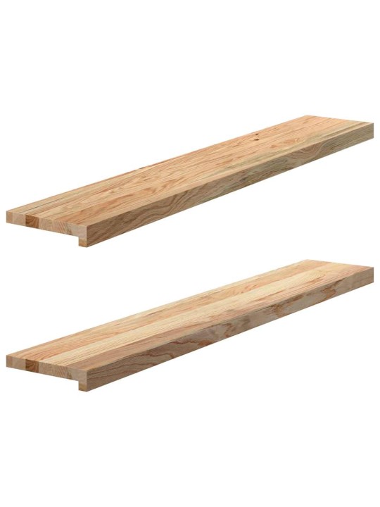 ikkunalaudat 2 kpl Käsittelemätön 120x20x2 cm massiivipuutammea