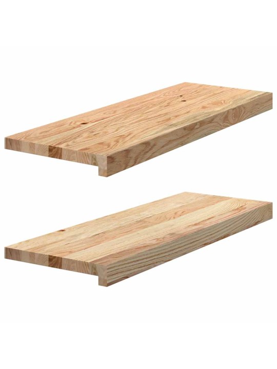 ikkunalaudat 2 kpl Käsittelemätön 70x25x2 cm massiivipuutammea