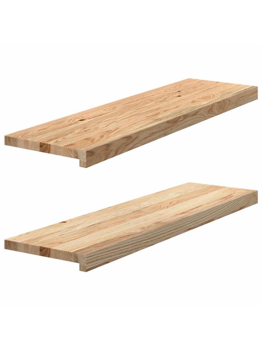ikkunalaudat 2 kpl Käsittelemätön 90x25x2 cm massiivipuutammea