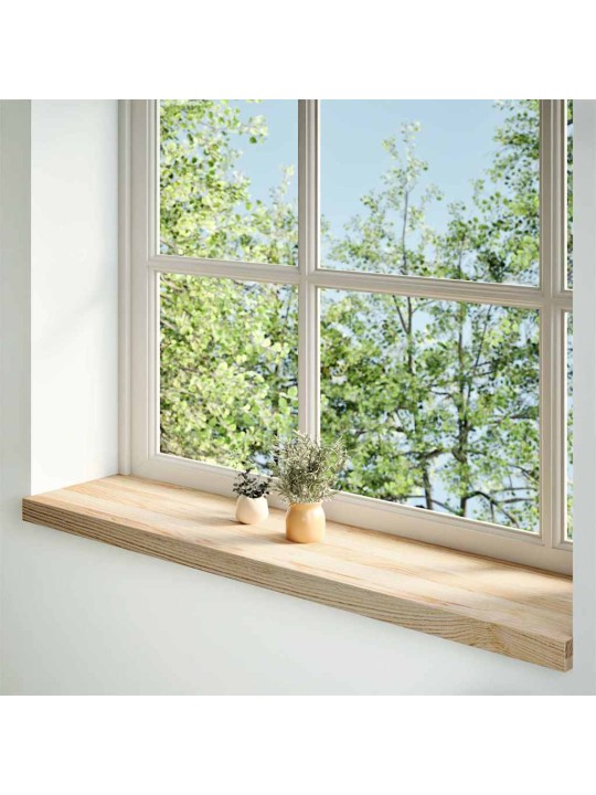 ikkunalaudat 2 kpl Käsittelemätön 110x25x2 cm massiivipuutammea