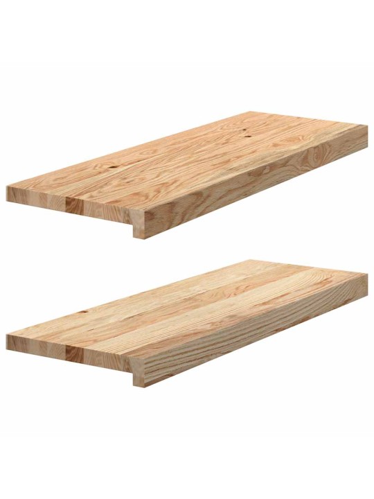 ikkunalaudat 2 kpl Käsittelemätön 70x30x2 cm massiivipuutammea