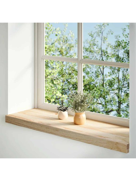 ikkunalaudat 2 kpl Käsittelemätön 70x30x2 cm massiivipuutammea