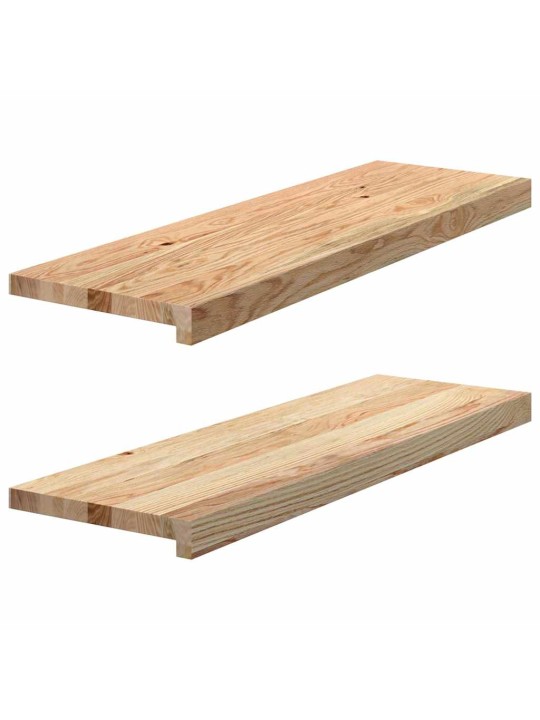 ikkunalaudat 2 kpl Käsittelemätön 80x30x2 cm massiivipuutammea