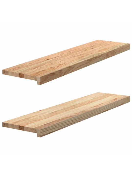 ikkunalaudat 2 kpl Käsittelemätön 100x30x2 cm massiivipuutammea